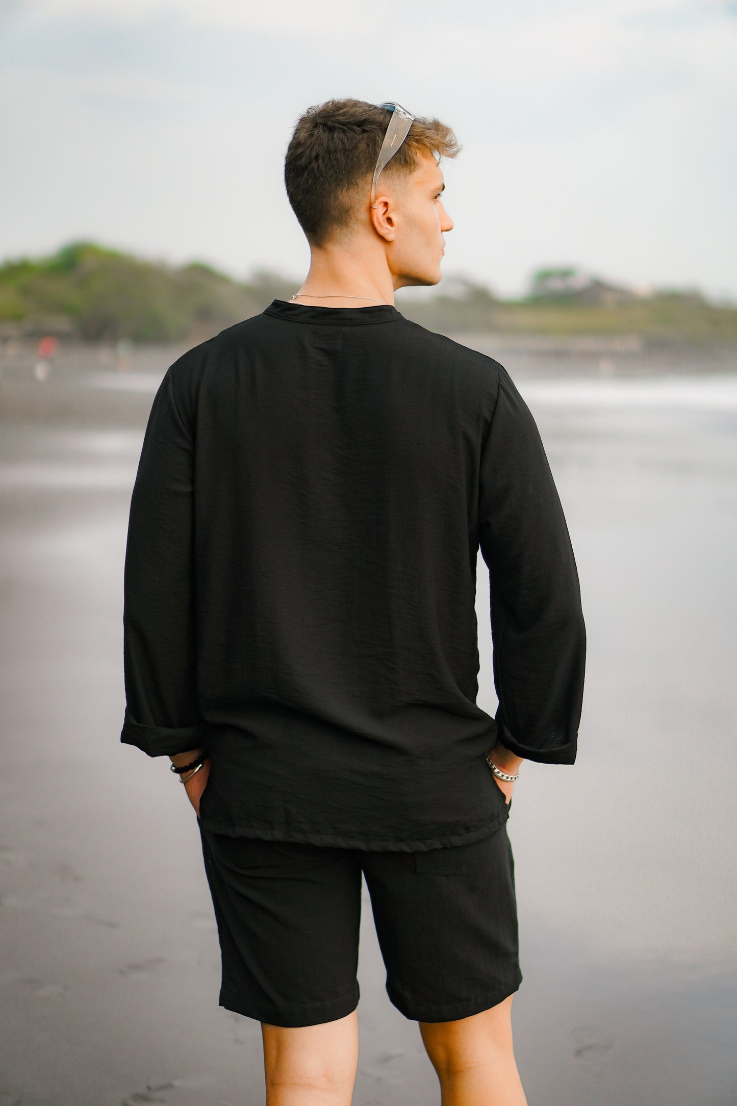 Polo Rope Linen Long Sleeve Shirt