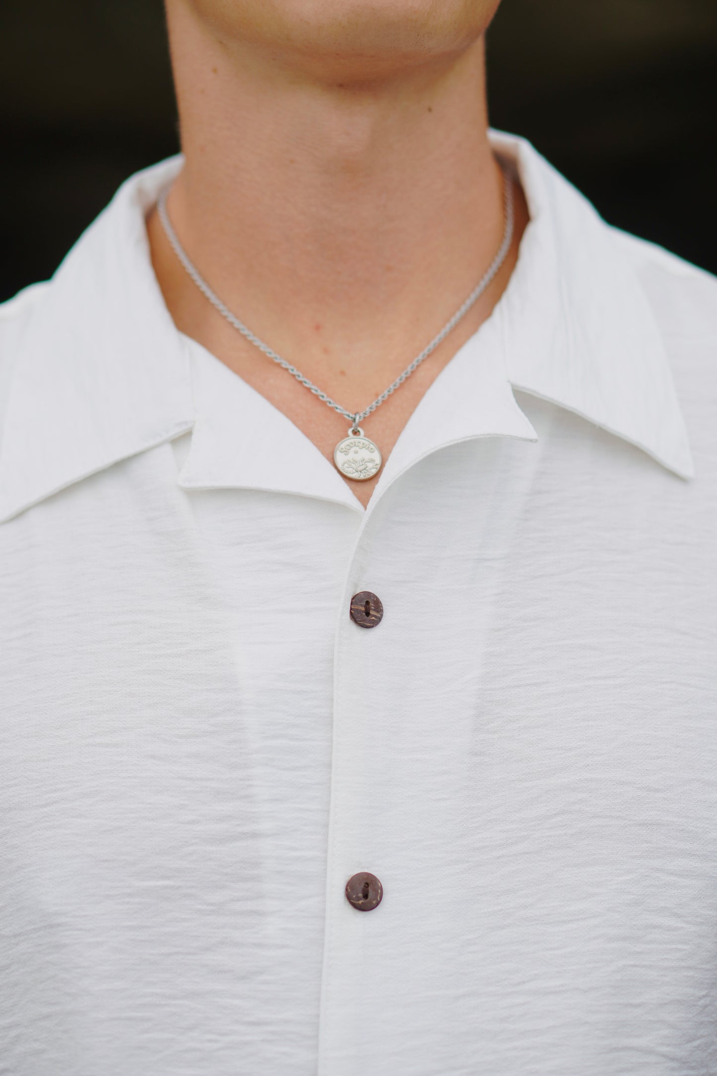 Azura Polo Linen Shirt Oversized Black & Off White