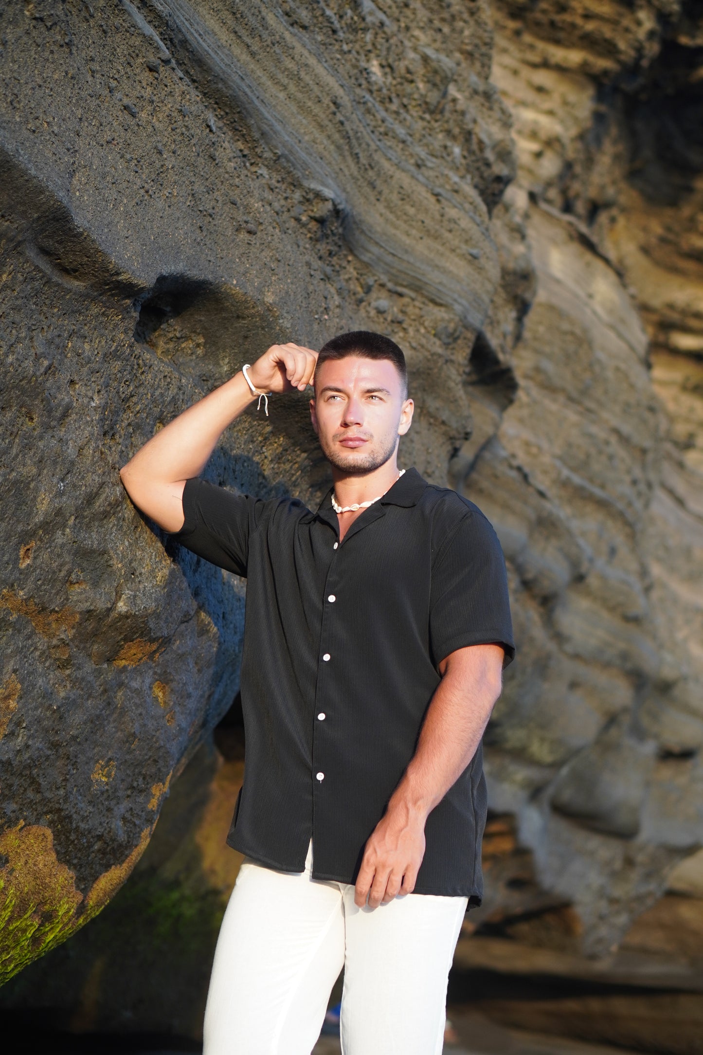 Sella Button Crinkle Shirt