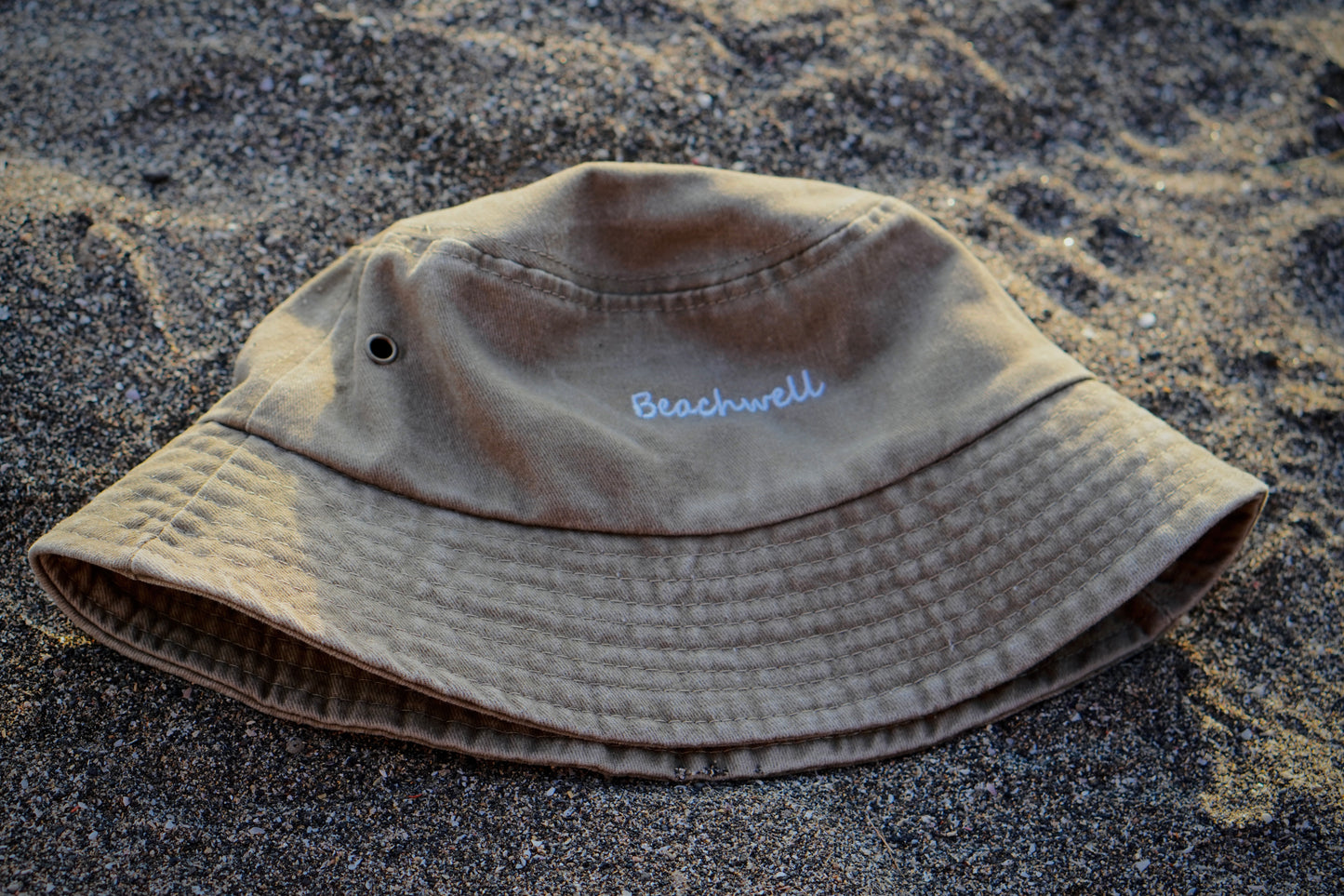 Bucket Hat Washed Jeans Beachwell Embroidery