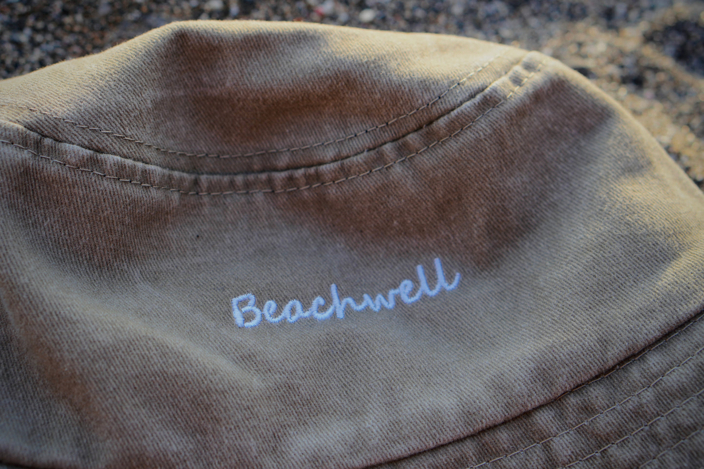 Bucket Hat Washed Jeans Beachwell Embroidery