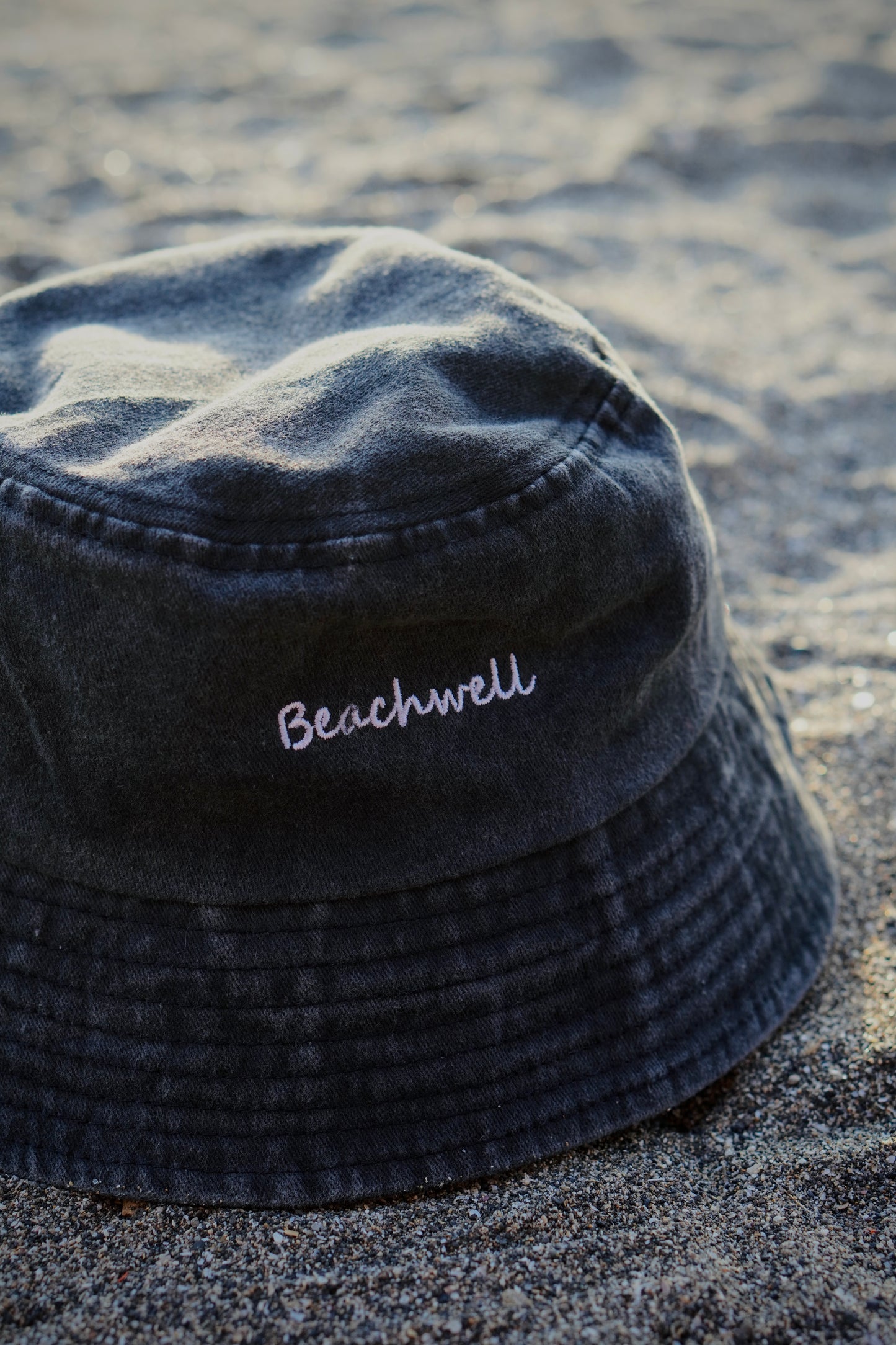 Bucket Hat Washed Jeans Beachwell Embroidery