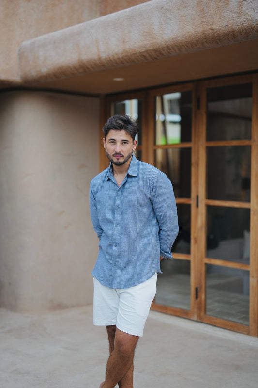 Kemeja Lengan Panjang Katun Paraline 026