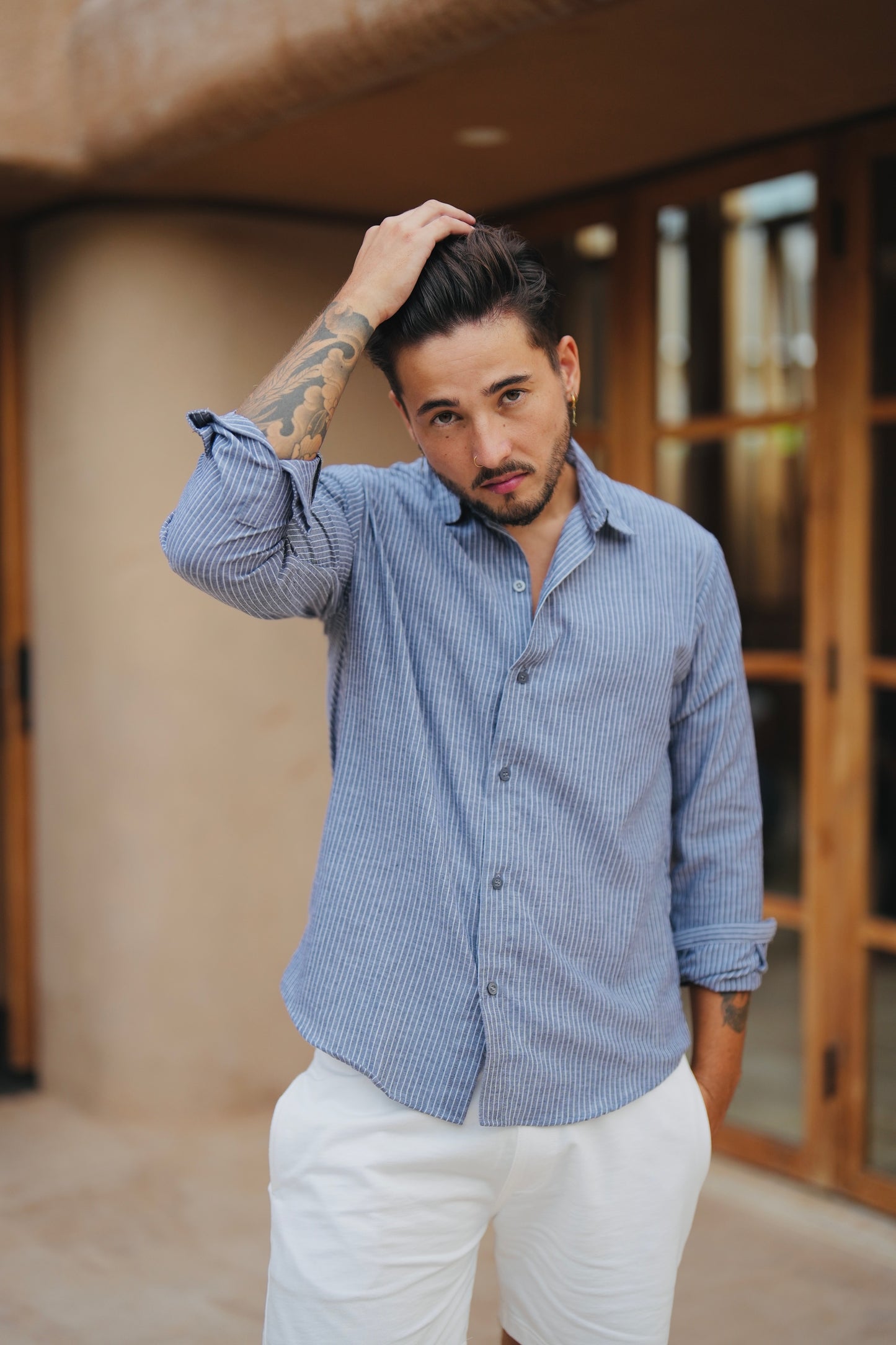 Paraline Cotton Long Sleeve Shirt 026