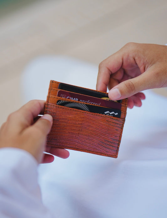 Tempat Kartu Kulit Asli Asli