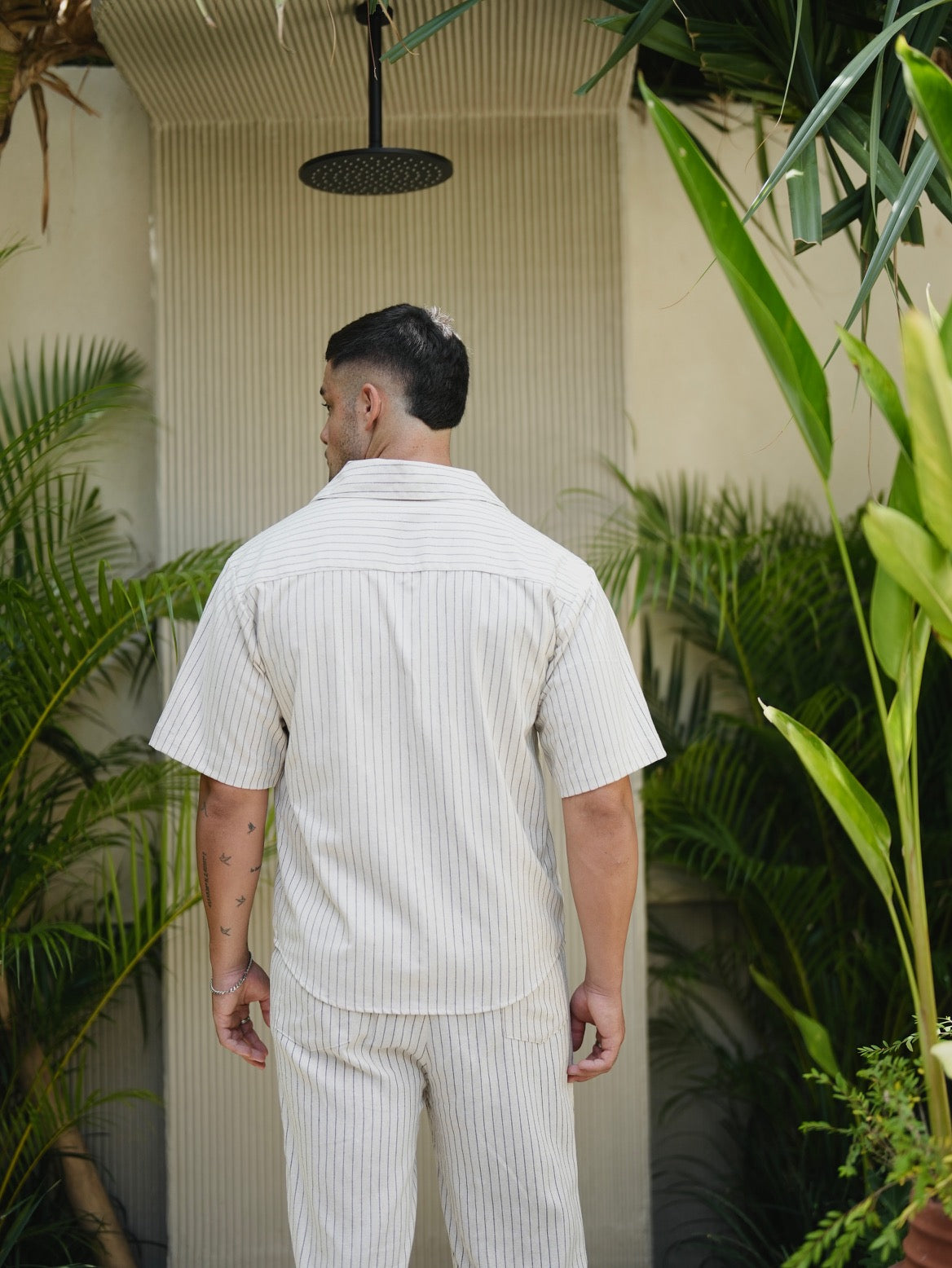 Bozzaline Linen Relax Pants - Cream