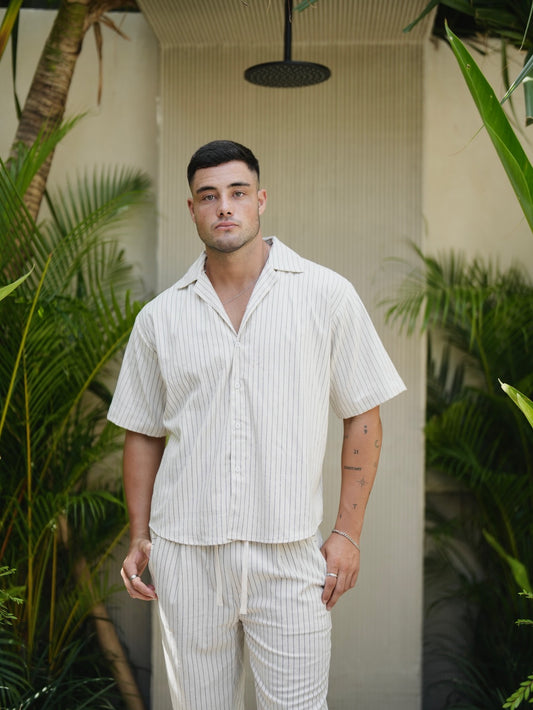 Kemeja Linen Bozzaline - Khaki