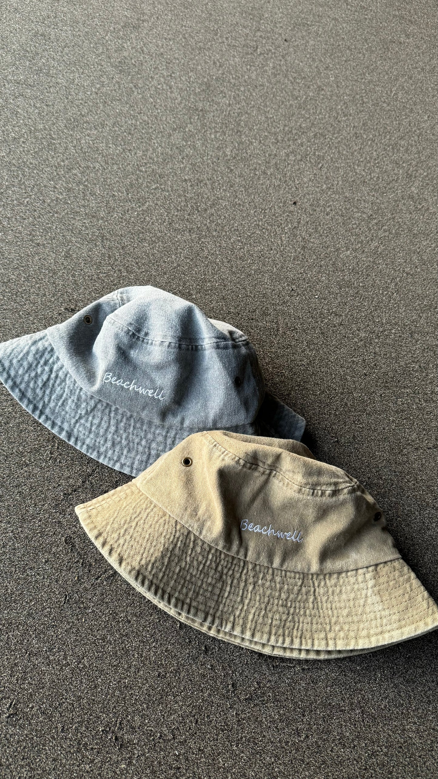 Bucket Hat Washed Jeans Beachwell Embroidery