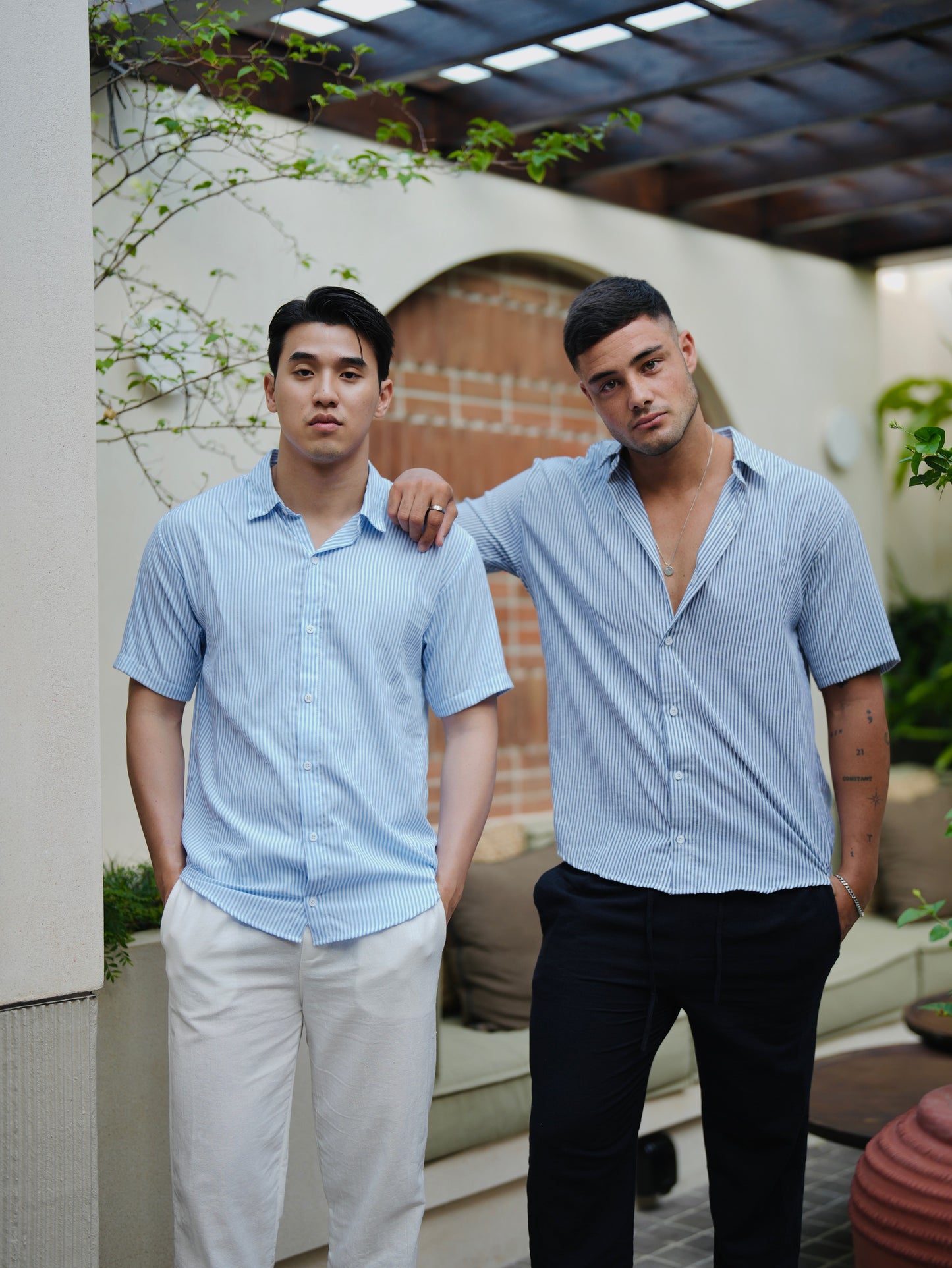 Kemeja Katun Paraline