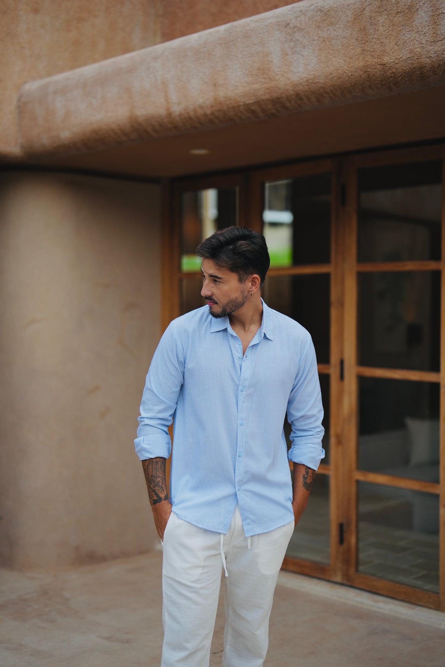 Paraline Cotton Long Sleeve Shirt 210