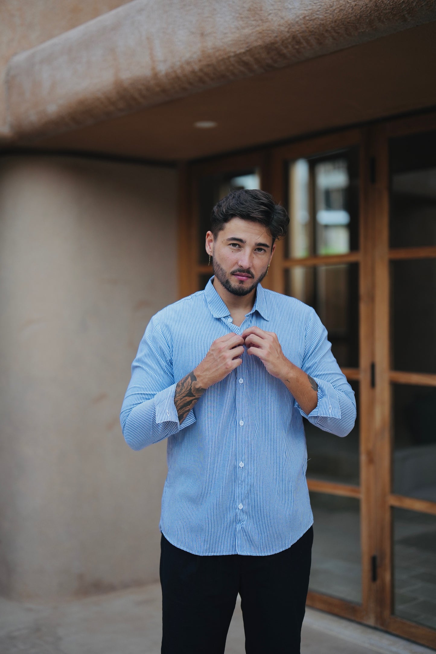 Paraline Cotton Long Sleeve Shirt 210