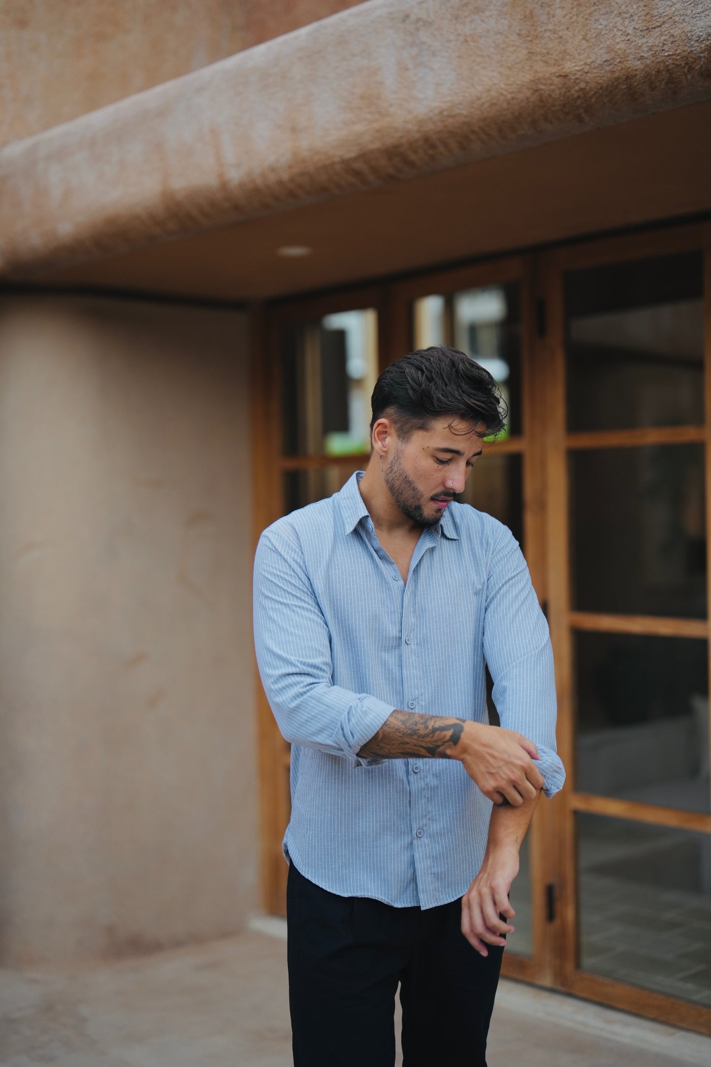 Paraline Cotton Long Sleeve Shirt 026