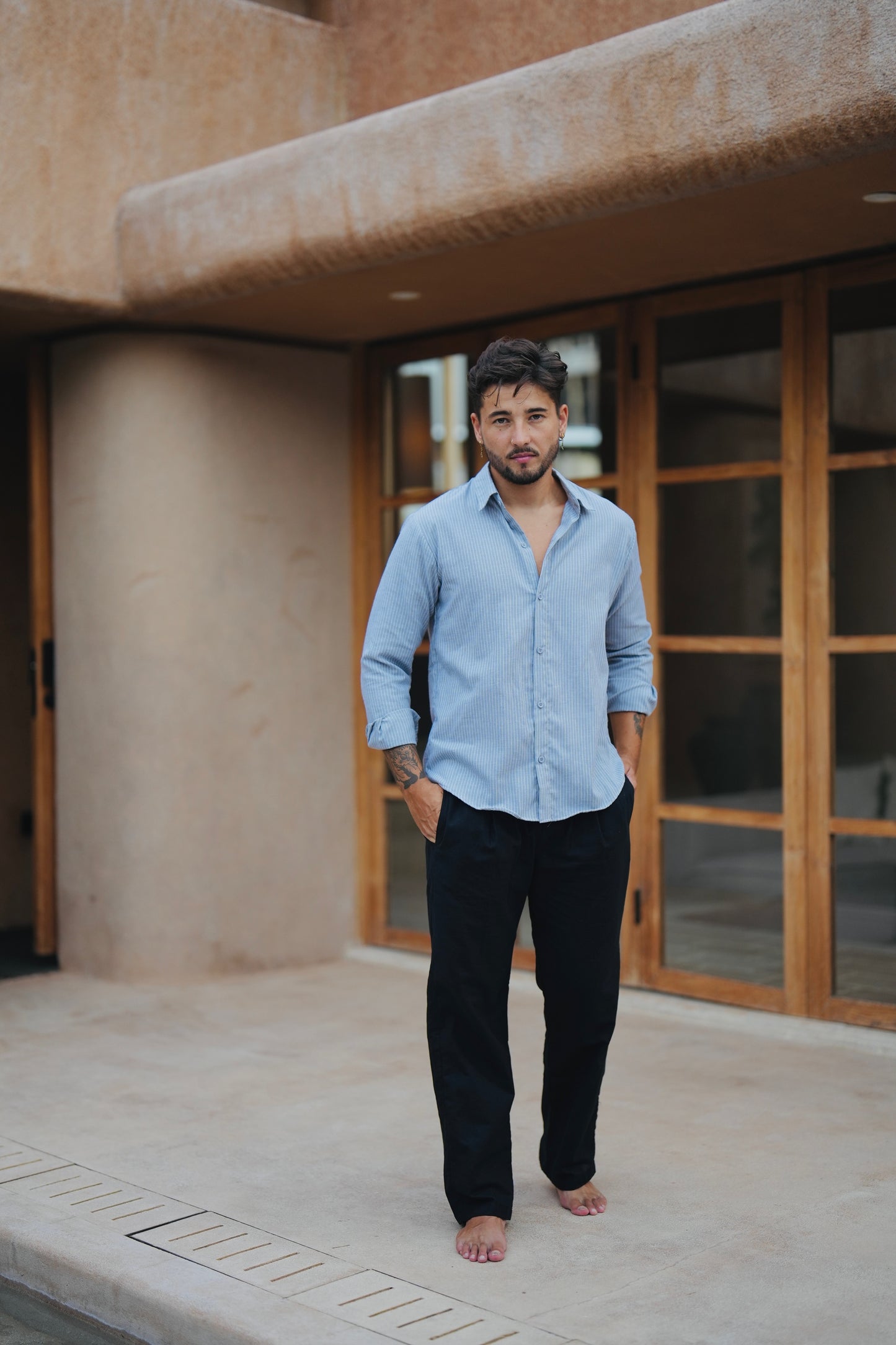 Kemeja Lengan Panjang Katun Paraline 026