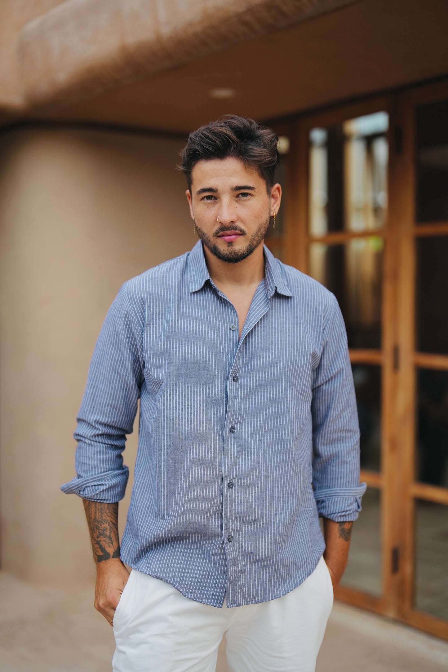 Paraline Cotton Long Sleeve Shirt 026