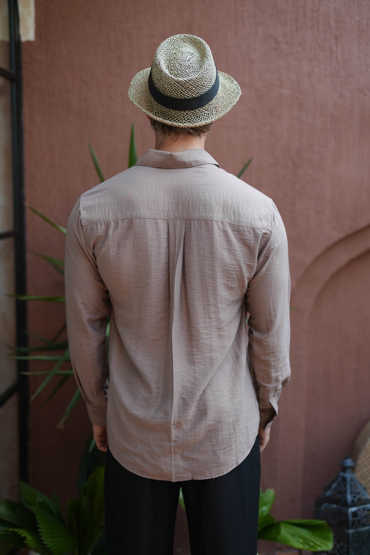 Joda Polo Linen Long Sleeve Shirt