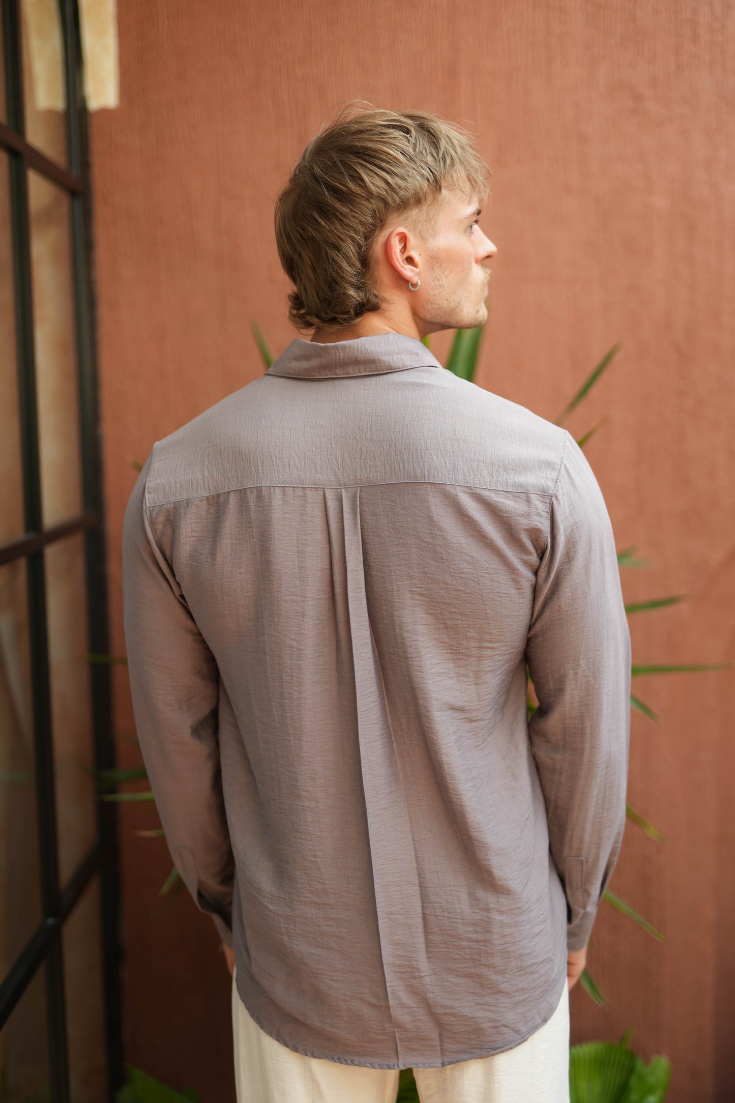 Joda Polo Linen Long Sleeve Shirt