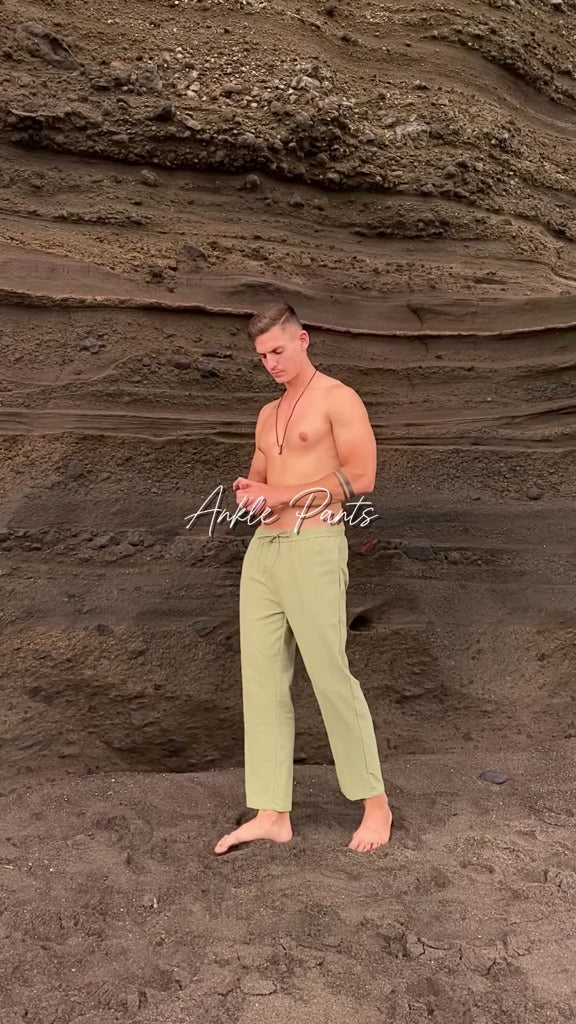 BEACHWELL Celana Panjang Pria Linen Angel - Canggu Series Pants All Varians