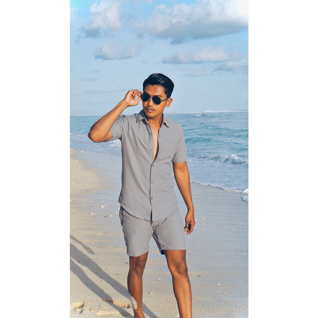 BEACHWELL SATU SET CELANA PENDEK & BAJU KEMEJA - CANGGU SERIES