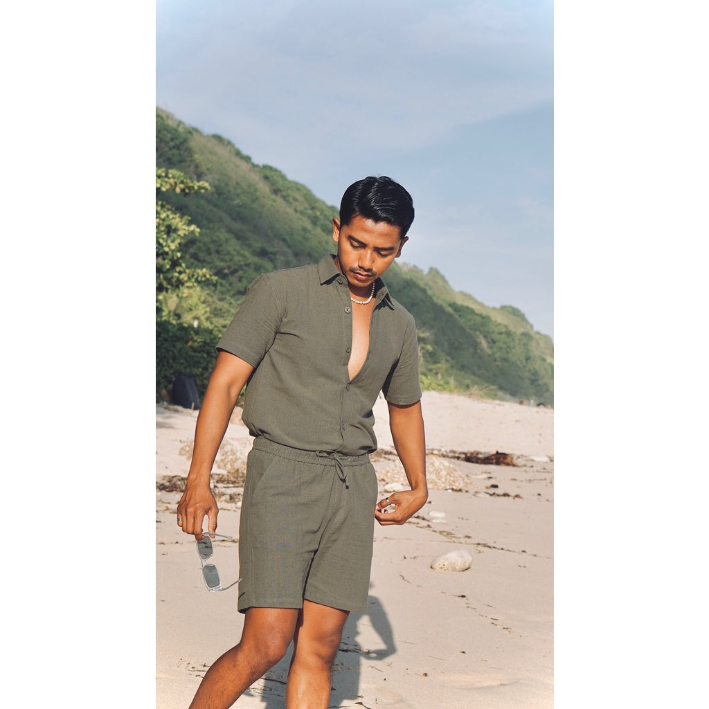 BEACHWELL SATU SET CELANA PENDEK & BAJU KEMEJA - CANGGU SERIES