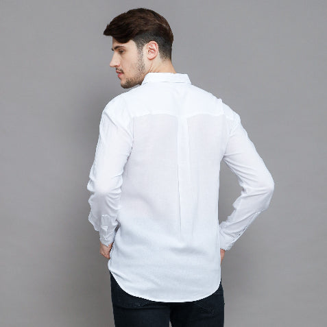 BEACHWELL Baju Kemeja Putih Pria Linen Rayon Polos Lengan Panjang - Linen Azka Series All Varian