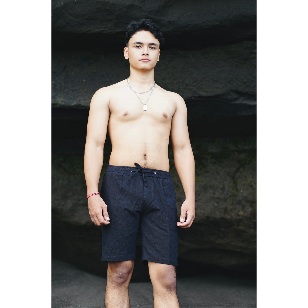 BEACHWELL Celana Pendek Pria Linen Katun Big Size - Sakala Series Putih dan All Varians