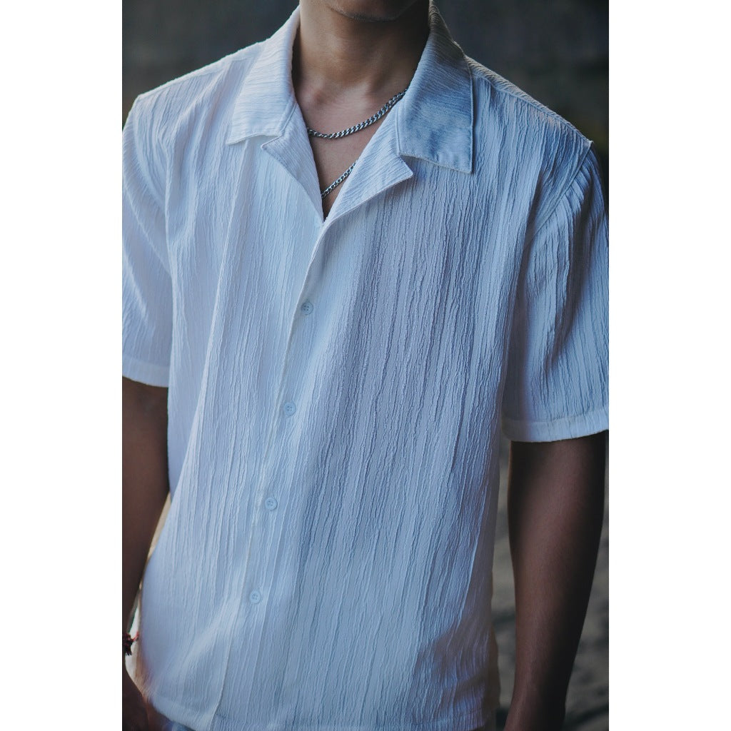 BEACHWELL Kemeja Pria Lengan Pendek - Baby Crush Series Putih All Varians