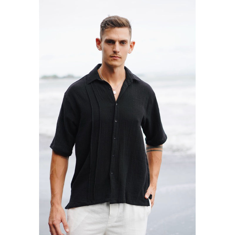 BEACHWELL Kemeja Pria Oversized Katun Lengan Pendek Resort wear Alba Series all varians