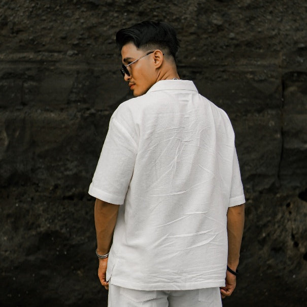 BEACHWELL Kemeja Pria Linen Lengan Pendek Oversized - SAKALA Series All Varian