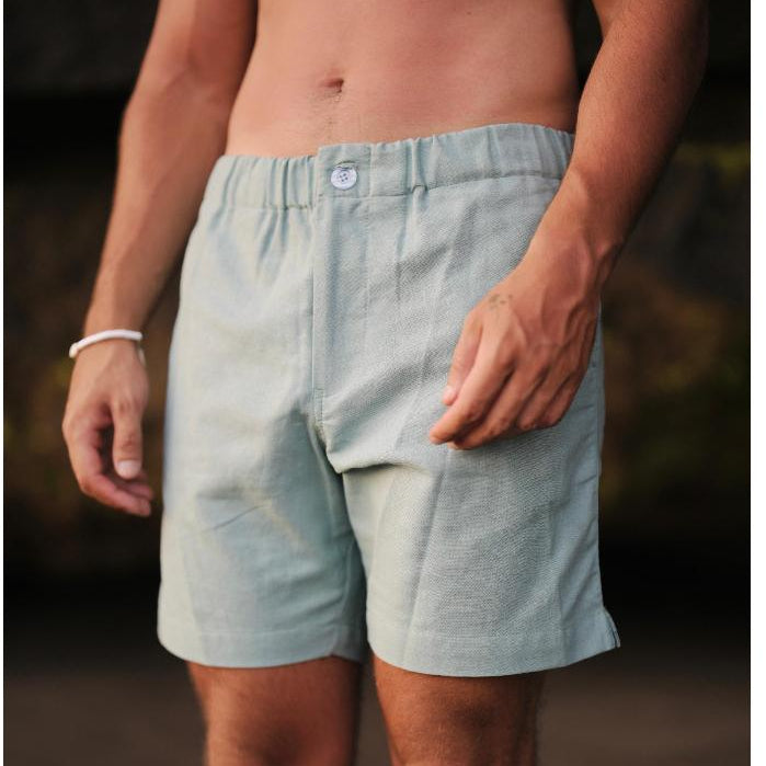 BEACHWELL Celana Pendek Pria Linen Rami - Celana Pantai Linen Marco Series All Varians