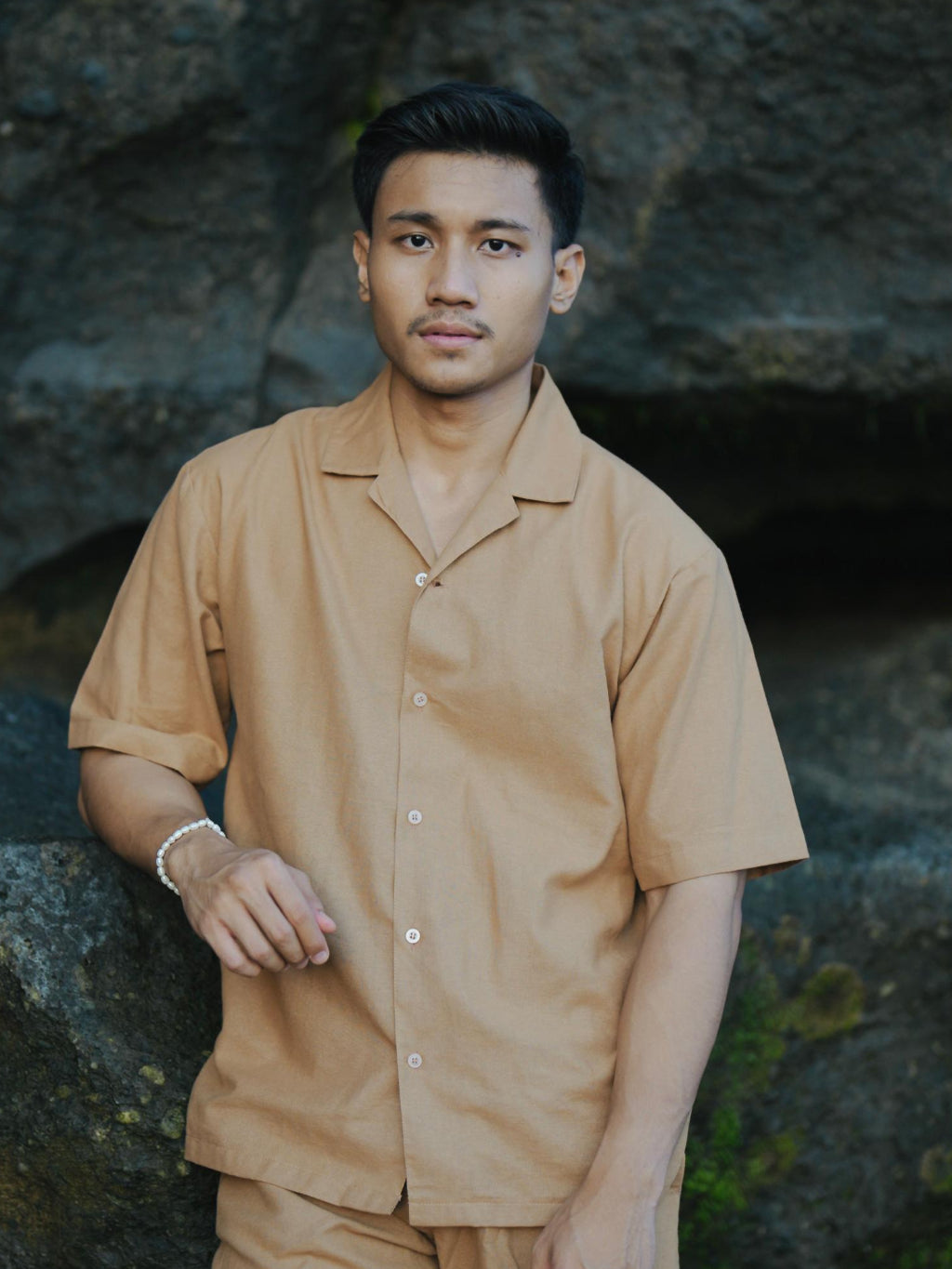 BEACHWELL Kemeja Pria Linen Rami Lengan Pendek - Linen Marco Series All Varian