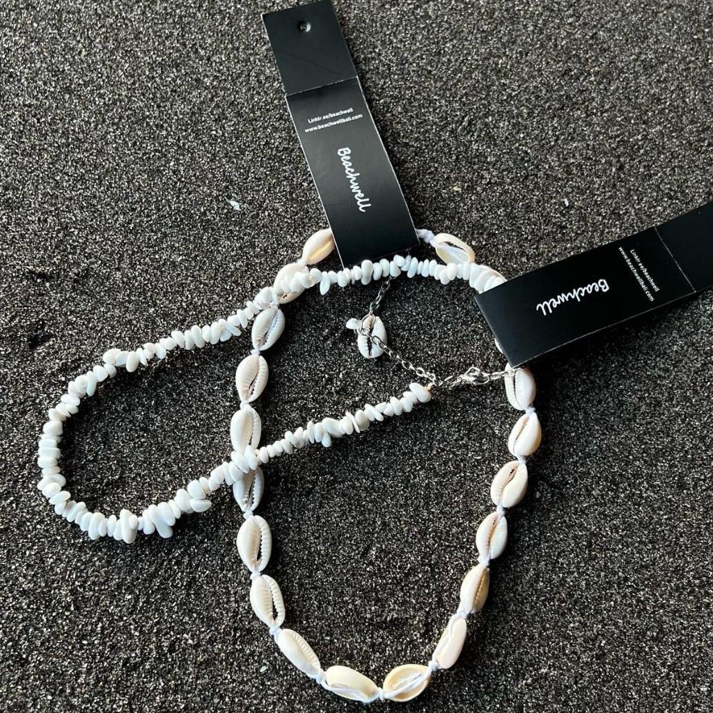 BEACHWELL Aksesoris Kalung Kerang Putih - Kalung Batu Putih Pantai Fashion Holiday wear