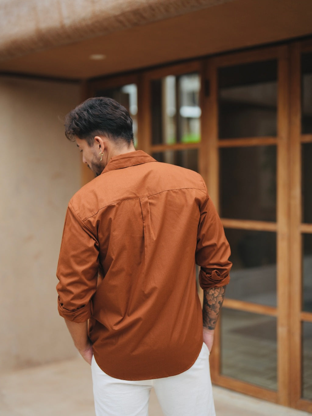 BEACHWELL Kemeja Pria Katun Noah Poplin Series COD Kemeja Lengan Panjang Putih White - All Varian