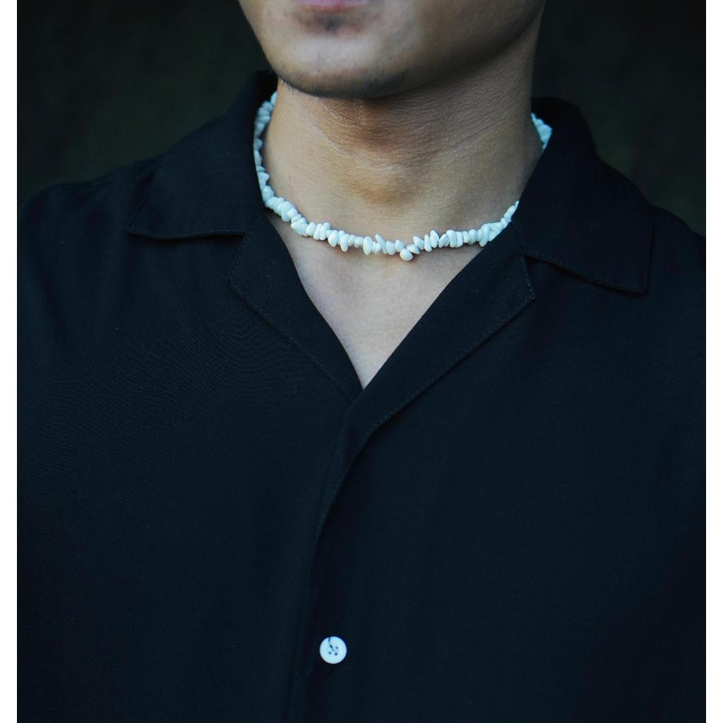 BEACHWELL Aksesoris Kalung Kerang Putih - Kalung Batu Putih Pantai Fashion Holiday wear