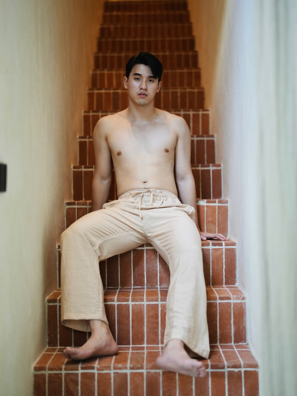 BEACHWELL Celana Panjang Pria POLO Linen Pants - Polo Series Pants Putih dan All Colors Varians