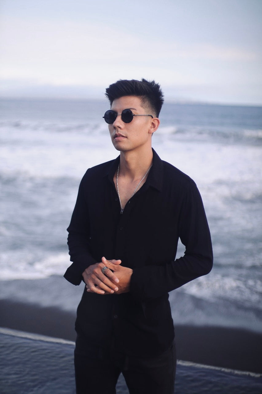 Rayon Crinkle Lengan Panjang - Putih