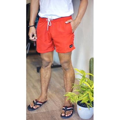 BEACHWELL Celana Pendek Pria Basic Boardshort - Merah