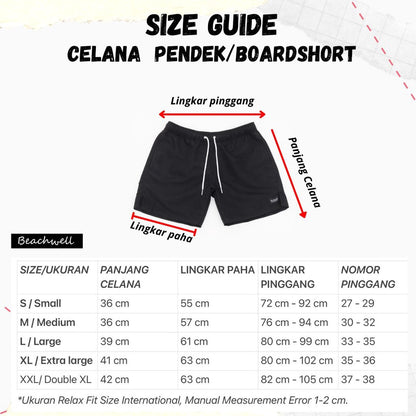 BEACHWELL Celana Pendek Pria Basic Boardshort - Biru Navy