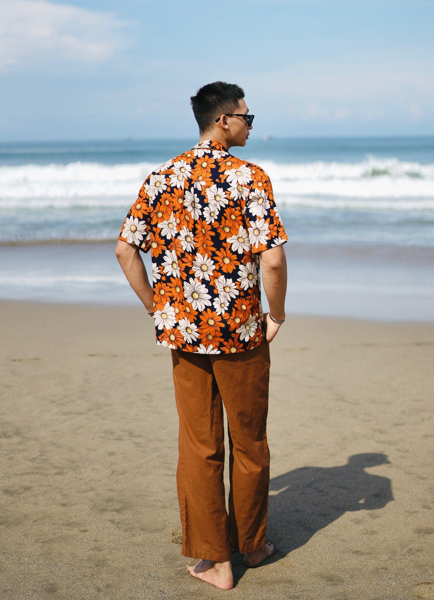 Rayon Hawaian Oversized Shirt Nara Flowers