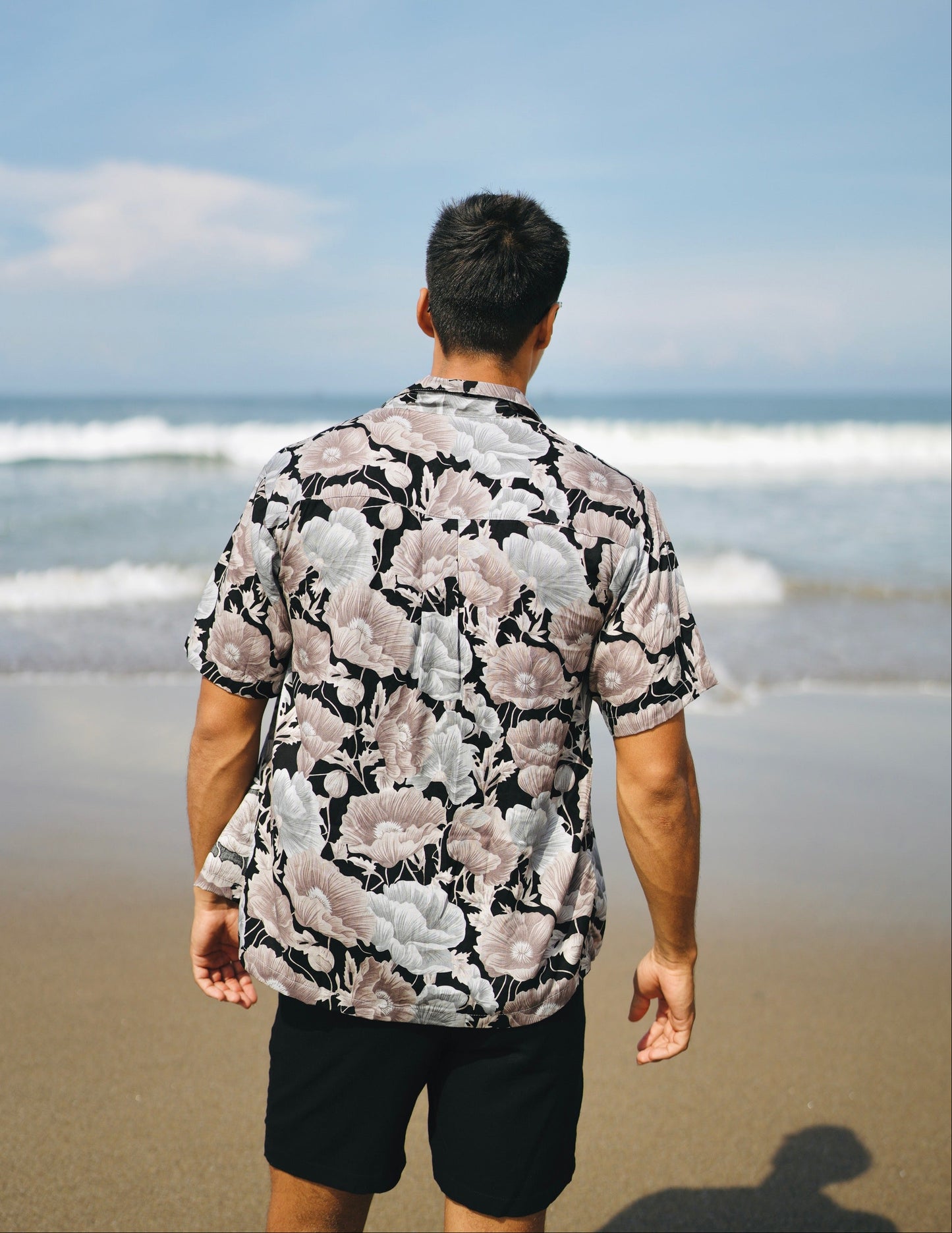 Rayon Hawaian Oversized Shirt TARO Flowers