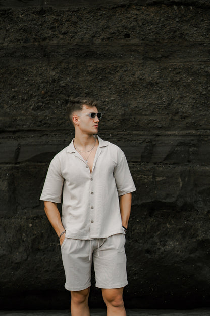 Kemeja Sakala Semi Oversized - Broken White