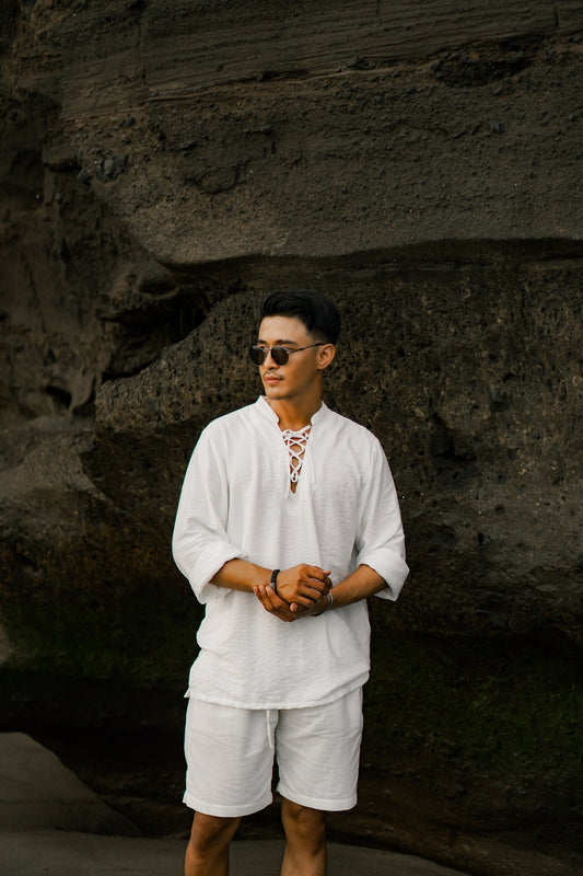 Polo Rope Linen Long Sleeve Shirt