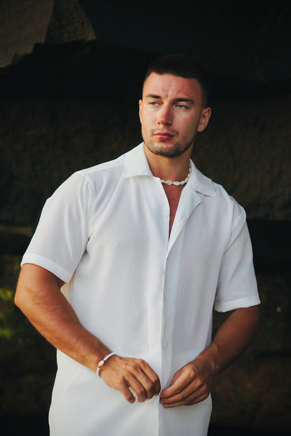Sella Button Crinkle Shirt