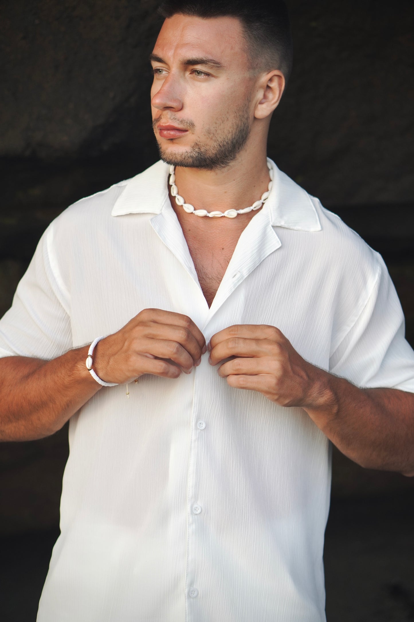 Sella Button Crinkle Shirt