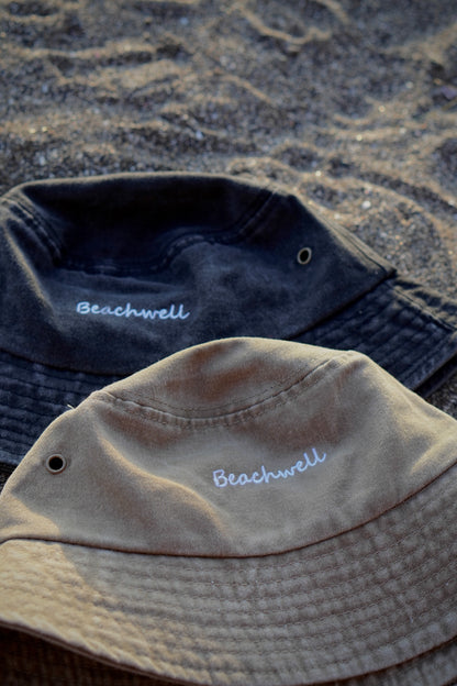 Bucket Hat Washed Jeans Beachwell Embroidery