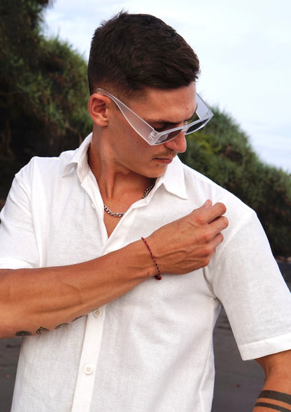 Canggu Linen Angel Regular Relax Shirt - 9 Colors (Off White, Black, Brown, Green Army, Blue Navy, Cream, Grey, Blue Aqua, Dusty Pink)