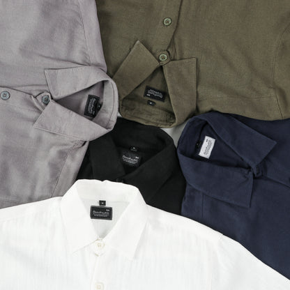 Canggu Linen Angel Regular Relax Shirt - 9 Colors (Off White, Black, Brown, Green Army, Blue Navy, Cream, Grey, Blue Aqua, Dusty Pink)