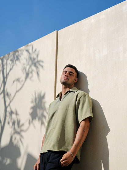 Linen Bayi Legian Baru Slub - Teh Hijau