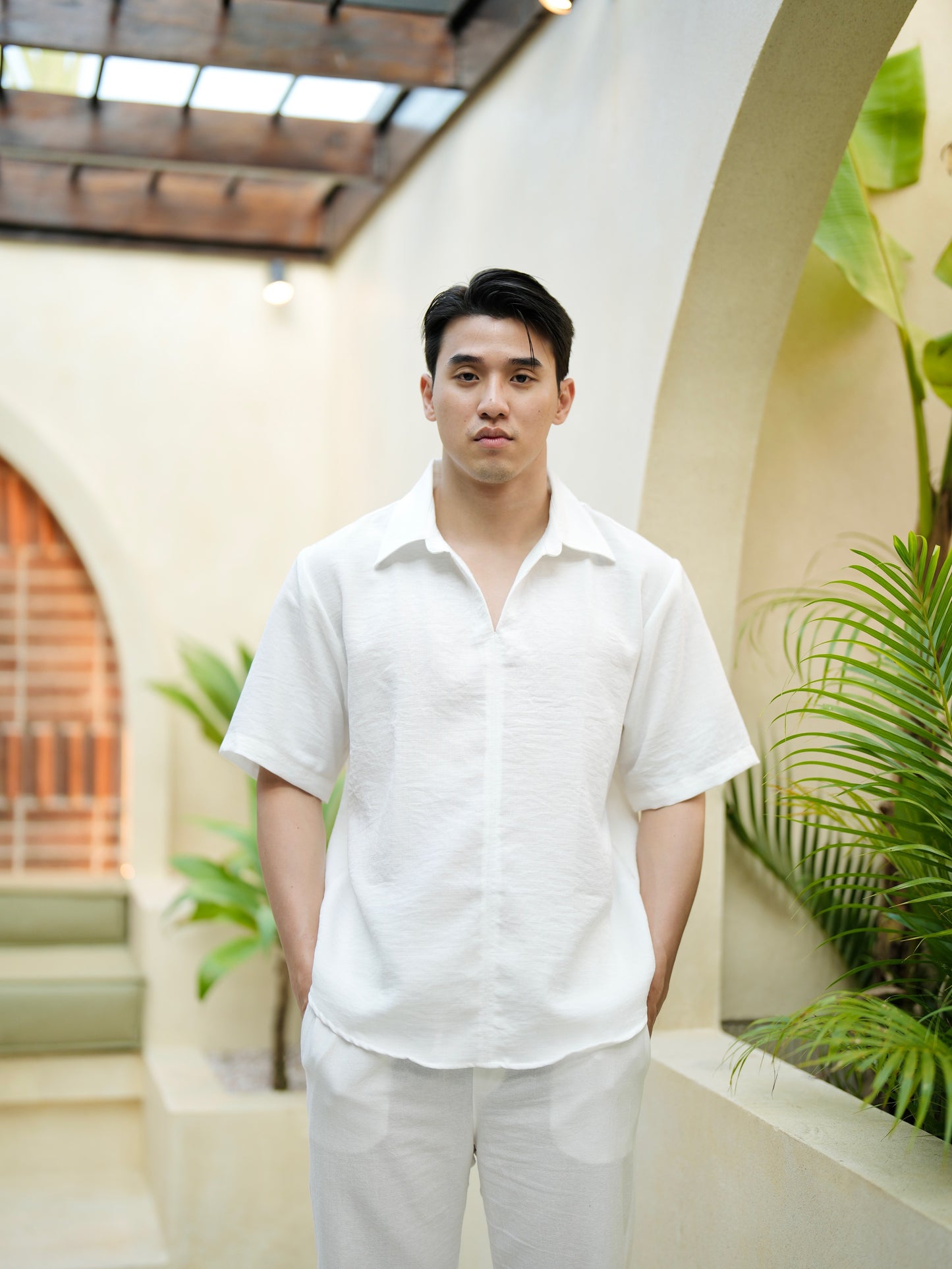 Linen Bayi Legian Baru Slub - Teh Hijau