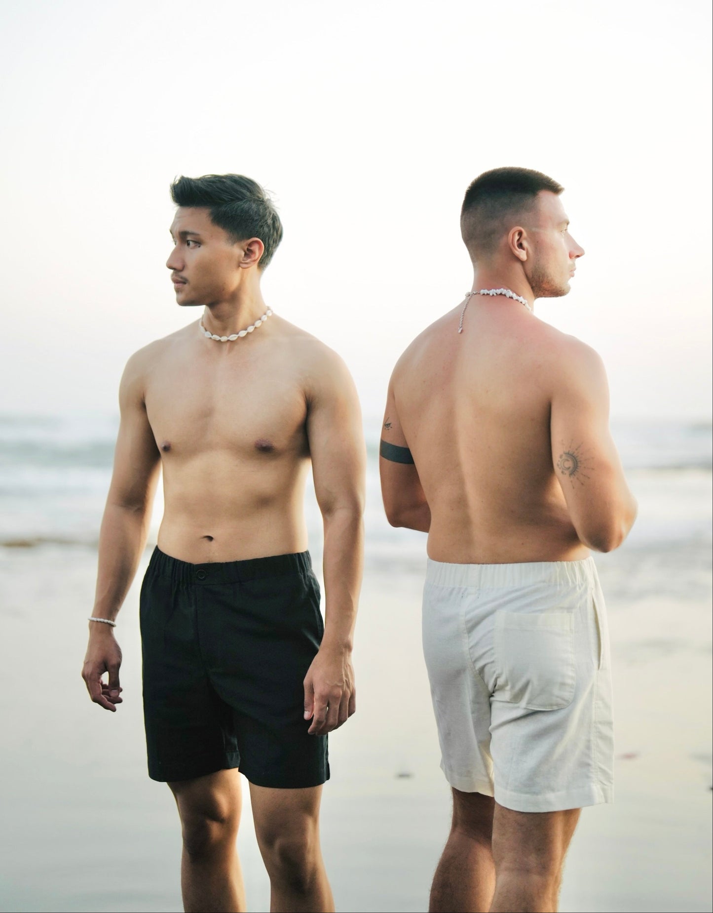 Celana Pendek Marco Linen Rami - Hitam