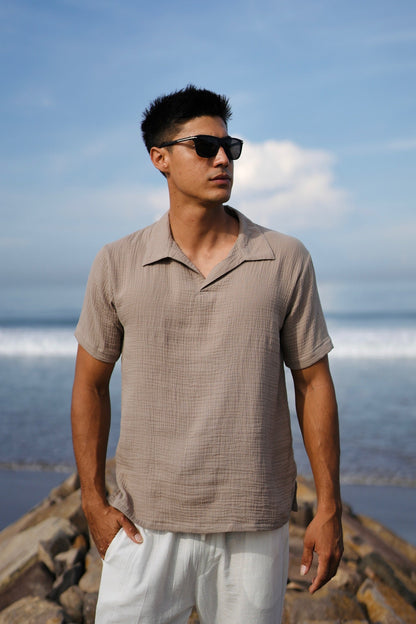 Polo Hai Buttonless Oversized Broken White,  Black, Blue Aqua, Blue Denim, Cream, Brown, Grey Stone